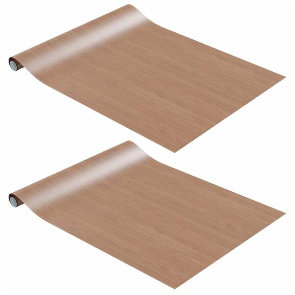 vidaXL Furniture Film Set of 2 Light oak PVC 196.9 x 35.4 in