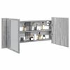vidaXL Led Mirror Cabinet Grey sonoma Engineered wood, glass