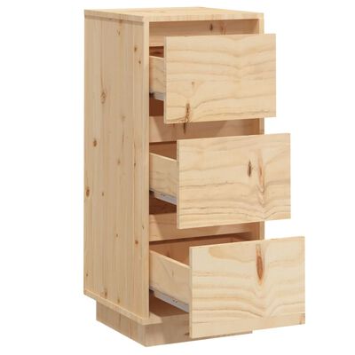 vidaXL Sideboards 2 pcs 12.6"x13.4"x29.5" Solid Wood Pine