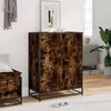 vidaXL Shoe Cabinet Smoked Oak Engineered wood and metal Medium