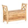 vidaXL Hall Bench Brown Solid Mango Wood 40.6x13.0x28.3 Entryway Bench