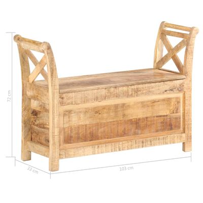 vidaXL Hall Bench 40.6"x13"x28.3" Solid Mango Wood
