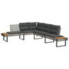 vidaXL Garden Sofa Set Dark Grey