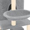 vidaXL Cat Tree Light grey Engineered wood 70.9 in Adjustable Armrests