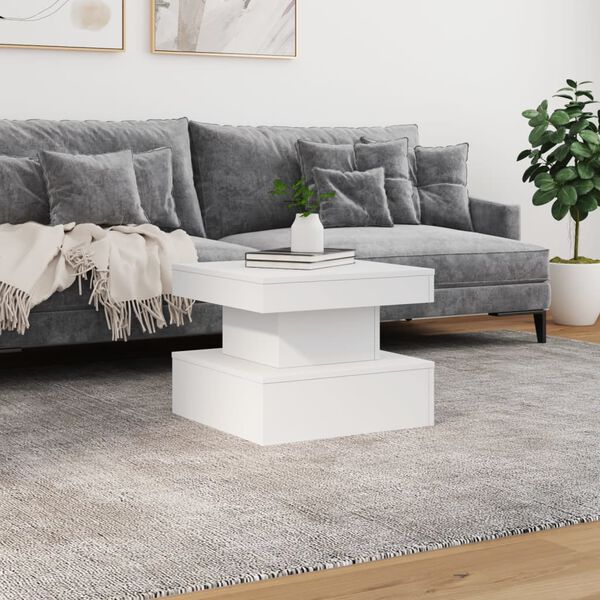 vidaXL Coffee Table White Engineered wood Compact Coffee Table Square