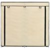 vidaXL Shoe Cabinet Cream Non-woven fabric, Iron Large Shoe Cabinet