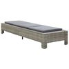 vidaXL Sun Lounger Grey rattan PE rattan, powder-coated steel