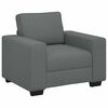 vidaXL Sofa Set Dark Grey Polyester, metal, plywood, solid wood Large