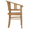 vidaXL Outdoor Chair Set of 2 Natural Teak Solid Teak Wood Medium