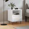 vidaXL Bedside Cabinet White Engineered wood, Metal Small