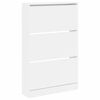 vidaXL Shoe Cabinet White Engineered Wood Compact Shoe Cabinet