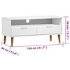 vidaXL TV Cabinet White Solid pine wood, engineered wood TV Cabinet