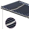 vidaXL Retractable Awning Blue and White