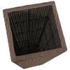 vidaXL Garden Raised Bed Set of 3 Brown Poly Rattan, Steel