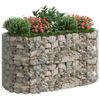 vidaXL Gabion Raised Bed Silver Galvanized Iron Large Durable