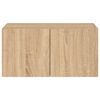 vidaXL TV Wall Cabinet Sonoma oak Engineered wood Medium TV Wall Cabinet