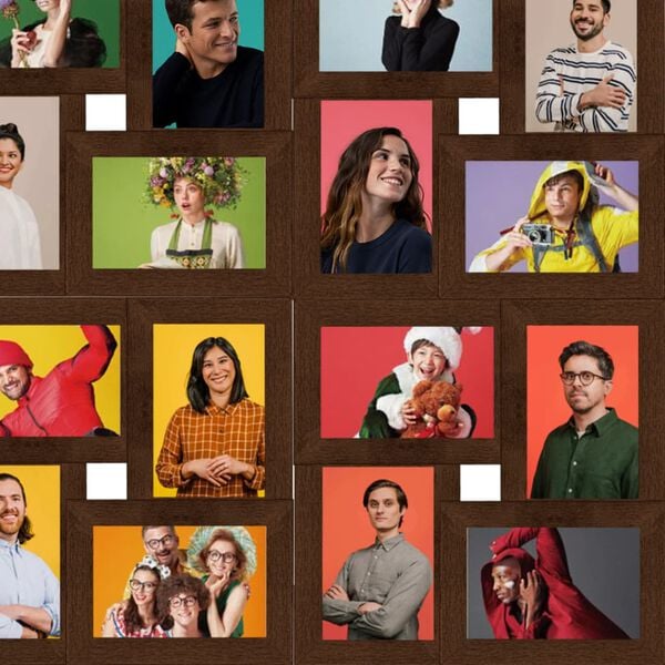 vidaXL Photo Frame Dark brown MDF, Polystyrene For 5.1x7.1 in photos