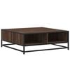 vidaXL Coffee Table Brown oak and black Engineered wood and metal Medium
