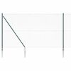 vidaXL Fence with Posts Green 59.1" x 984.3" Steel