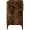 vidaXL Shoe Cabinet Smoked Oak Engineered Wood, Metal 27.6x14.2x23.6 in
