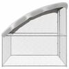 vidaXL Chicken Cage Silver 6.56 x 6.56 x 6.56 ft Galvanised Steel