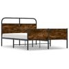 vidaXL Bed Frame Sonoma oak Steel and engineered wood 53.1x74.8 in