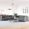 vidaXL Sofa Set Dark Grey 100% Polyester, Plywood, Solid Wood Medium