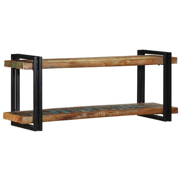 vidaXL Wall Shelf Multicolor Solid reclaimed wood and iron