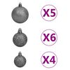vidaXL Artificial Pre-lit Christmas Tree with Ball Set Gold 59.1" PET