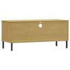 vidaXL TV Cabinet Brown Solid Pine Wood and Metal Medium TV Cabinet
