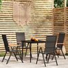 vidaXL Garden Dining Set Black