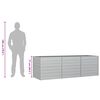 vidaXL Garden Raised Bed Silver Galvanized Steel Large Garden Raised Bed