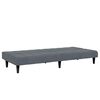 vidaXL 2-Seater Sofa Bed with Footstool Dark Gray Velvet