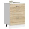 vidaXL Kitchen Base Cabinet Sonoma oak Engineered wood Medium