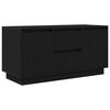 vidaXL TV Cabinet Black Oak Engineered Wood Medium TV Cabinet