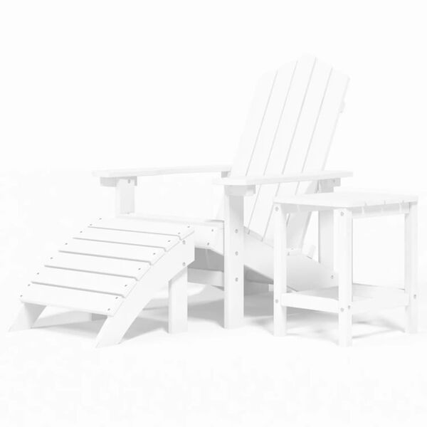 vidaXL Garden Chair White HDPE (High Density Polyethylene) Standard