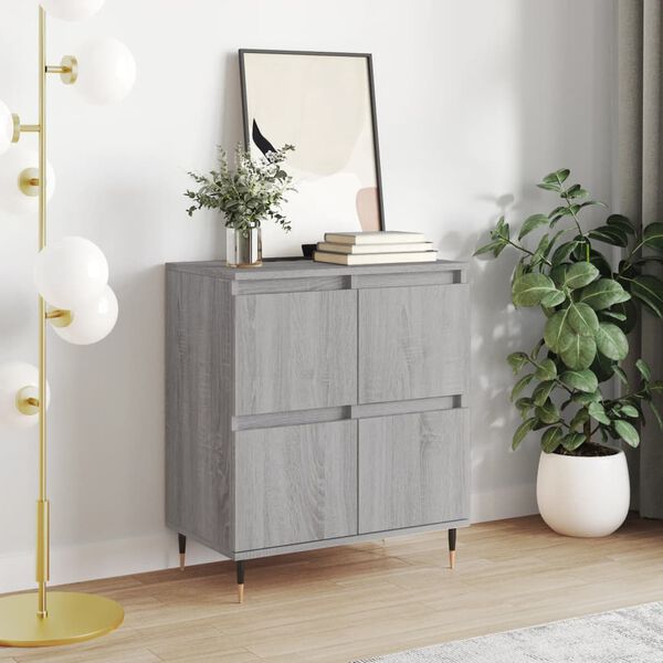vidaXL Sideboard Gray Sonoma Engineered wood Medium Sideboard