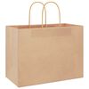 vidaXL Paper Bags 50 pcs with Handles Brown 32x17x25 cm