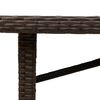 vidaXL Garden Table Brown PE Rattan 94.5 x 35.4 in