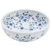 vidaXL Countertop Basin White and Blue Round Φ16.1x5.5" Ceramic