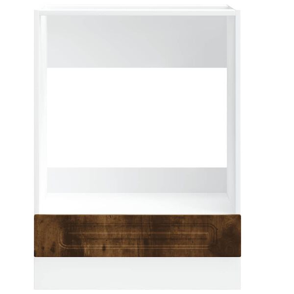 vidaXL Oven Cabinet Smoked Oak Engineered Wood Compact Adjustable Feet