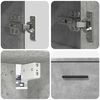 vidaXL Bathroom Furniture Set with Drawer 2 pcs Concrete Grey