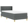 vidaXL Box Spring Bed with Mattress Dark gray 35.4" x 74.8" fabric