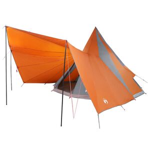 vidaXL Family Tipi Tent Folding Grey and Orange 510 x 690 x 330 cm