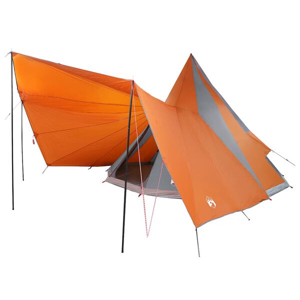 vidaXL Family Tipi Tent Folding Grey and Orange 510 x 690 x 330 cm