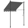 vidaXL Retractable Awning Anthracite Polyester with PU coating, Steel