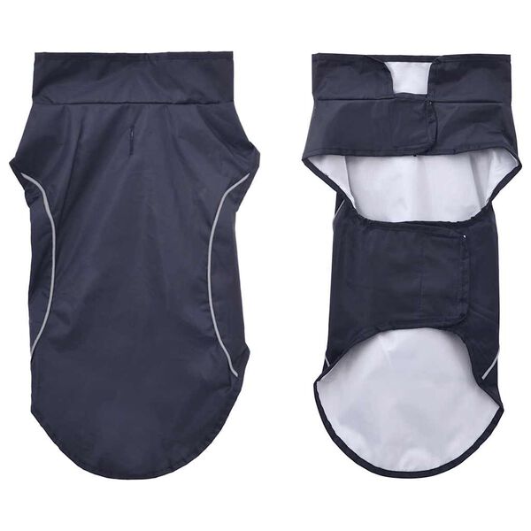 vidaXL Dog Raincoat Navy Blue Polyester XS Water-resistant materials