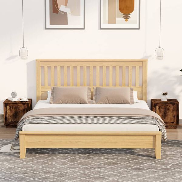 vidaXL Bedside Cabinet Set of 2 Smoked Oak Engineered Wood