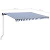 vidaXL Retractable Awning Blue and White