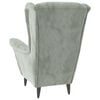 vidaXL Armchair Light Grey Velvet (100% polyester), plywood Medium